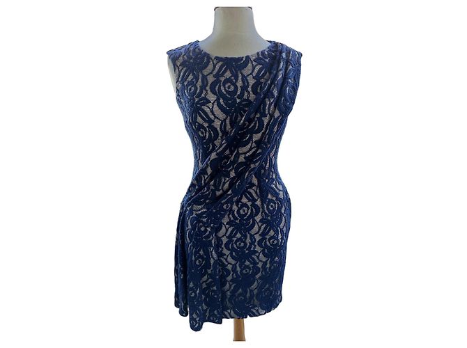 Abito Matthew Williamson in pizzo blu e argento