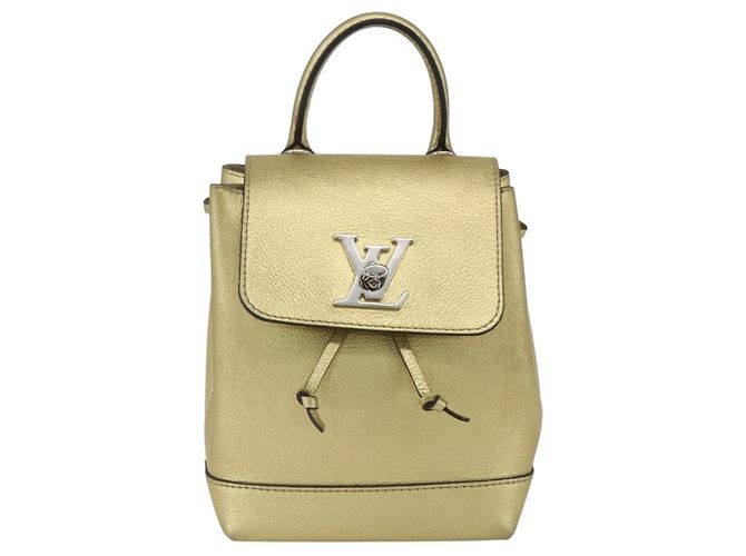 Louis Vuitton Lockme Backpack Leather Mini Golden