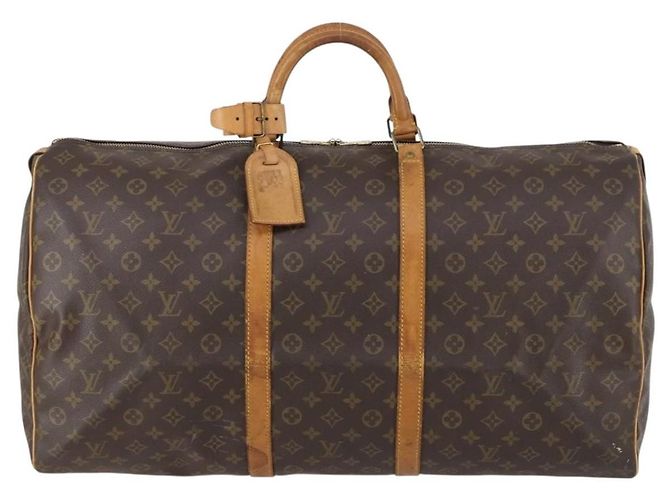 Bolsa Keepall Louis Vuitton em canvas Monogram 60 Marrom