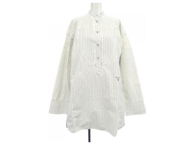 Camicia lunga Prada Bianco Blu 