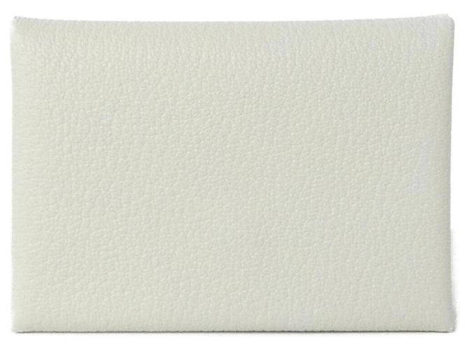 Monedero Duo Calvi de Hermès Blanco