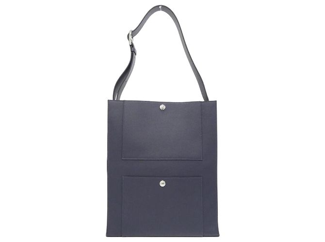 Hermès Cabasche 084929CK Schultertasche Blau