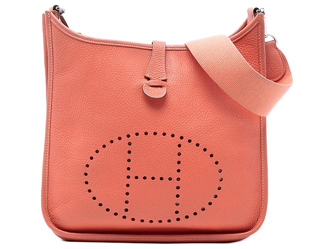 Hermès Evelyne 29 em Couro Clemence Rosa