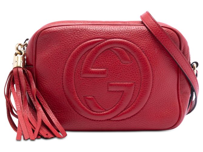 Bolsa transversal Gucci em couro vermelho Soho Disco