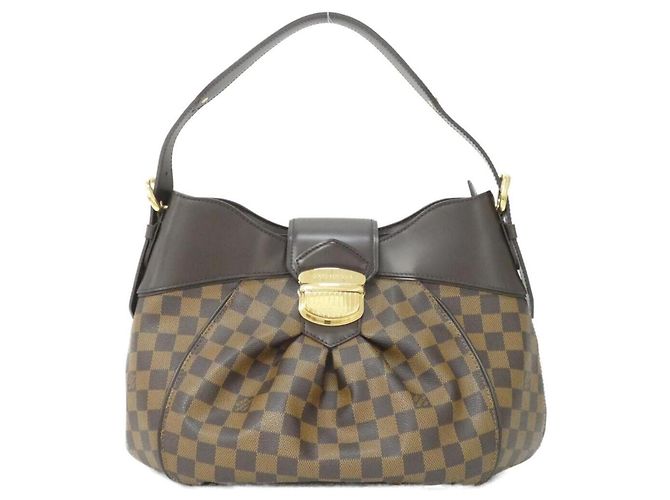 Bolsa de Ombro Louis Vuitton Damier Sistine MM Damier ebene