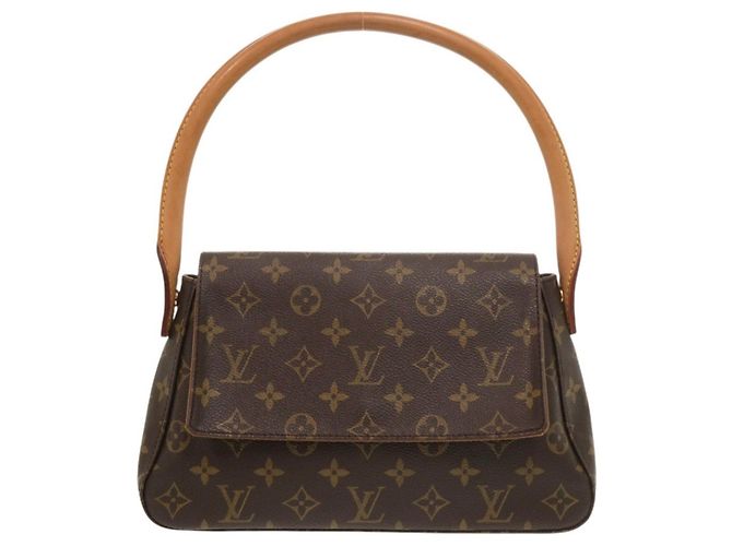 Sac à main Mini Looping Monogram Louis Vuitton Marron