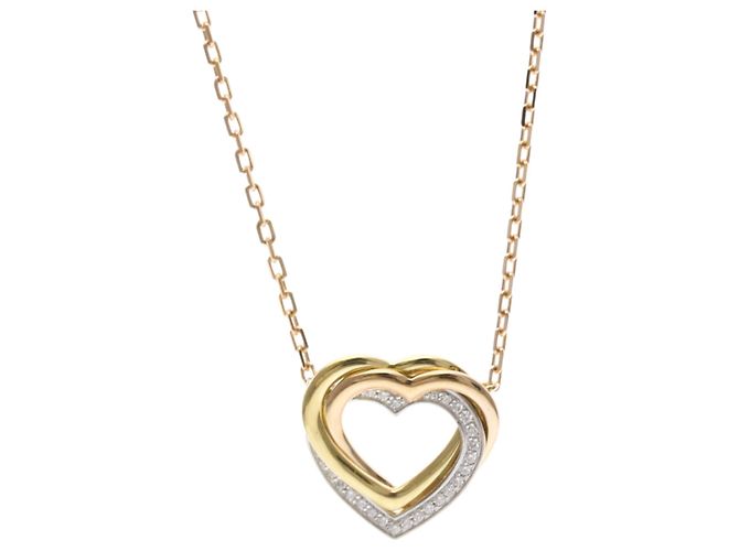Collar de Diamante Trinity de Cartier Dorado