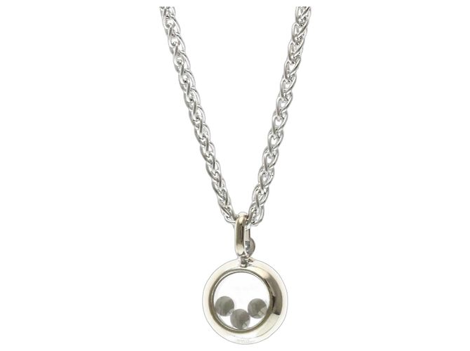 Collar Péndulo Chopard Happy Diamonds Plata