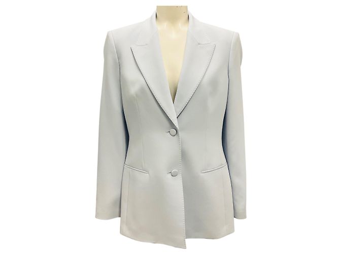 Autre Marque Seewasser-Crepe-Blazer Lafayette 148 New York Blau