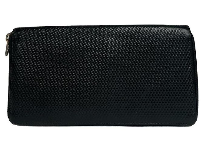 Comme Des Garcons Vintage Celine Paris Snake Emblossed Leather Wallet Black