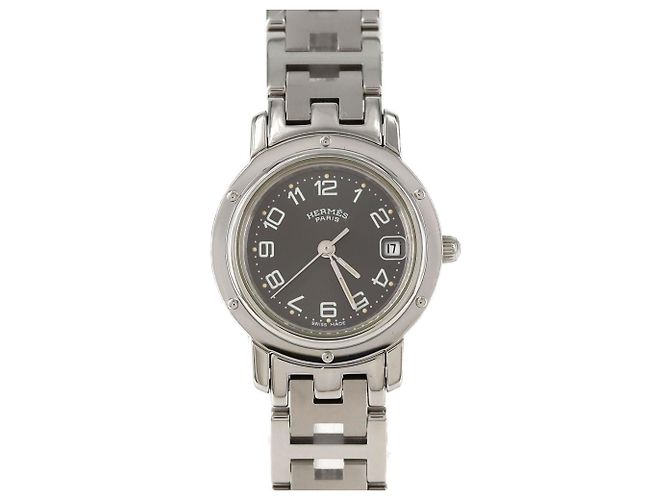 Reloj de cuarzo de acero inoxidable Hermès Clipper CL4.210