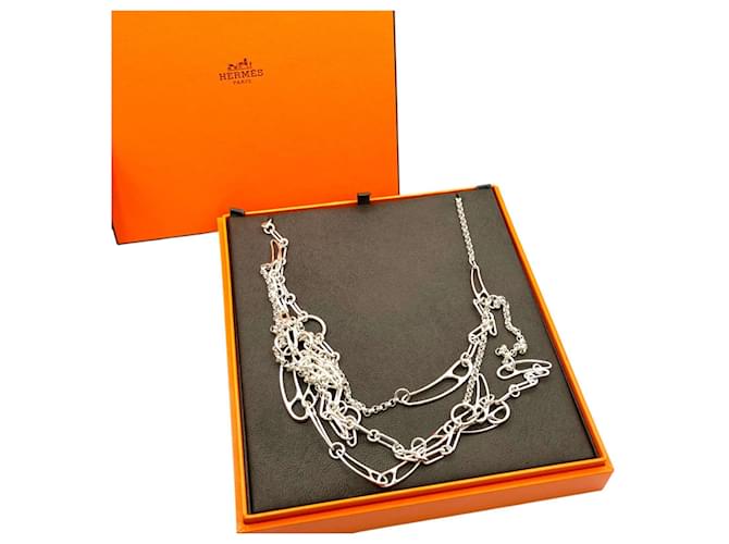 Collier PUNK Chaine d'Ancre Hermès Argenté 