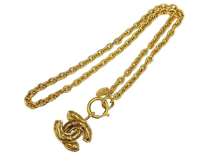 Collana Vintage Coco Mark Matelassé di CHANEL D'oro