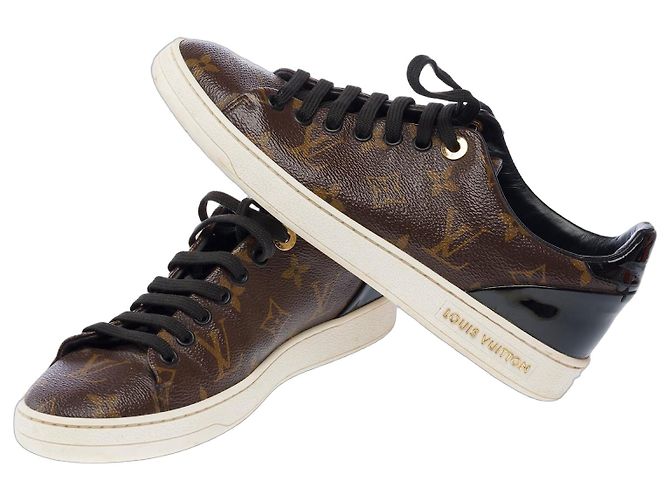 LOUIS VUITTON FrontRow Schuhe aus braunem Canvas - 103244