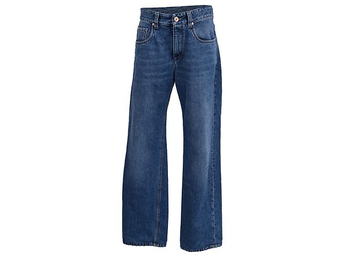 Zeitgenössische Jeans von Brunello Cucinelli aus hellblauem Denim