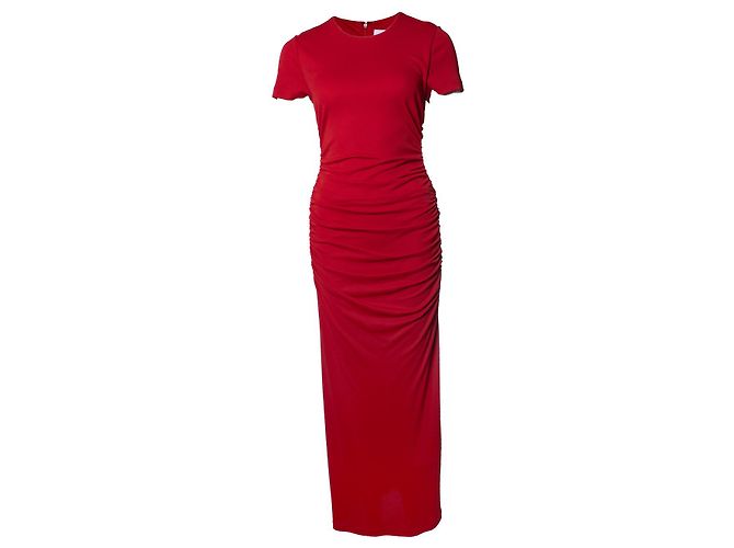 Carolina Herrera, Vestido maxi drapeado en rojo Roja