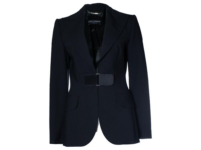 Dolce & Gabbana, schwarzer Blazer mit Klettverschluss 