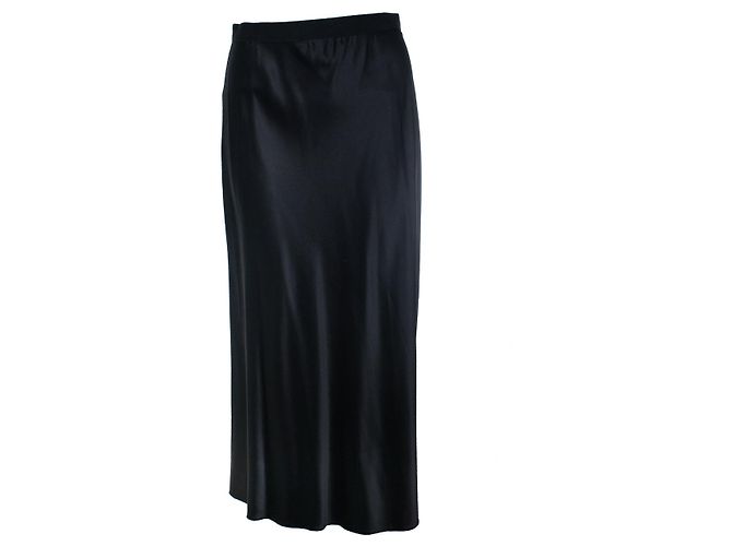 Autre Marque Falda midi de seda negra Ahlvar gallery Negro