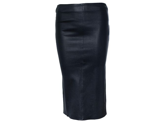 Autre Marque GONNA IN PELLE ELASTICA NERA STUDIO AR Nero