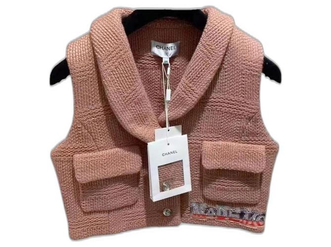 Kurze rosa Chanel-Weste Pink