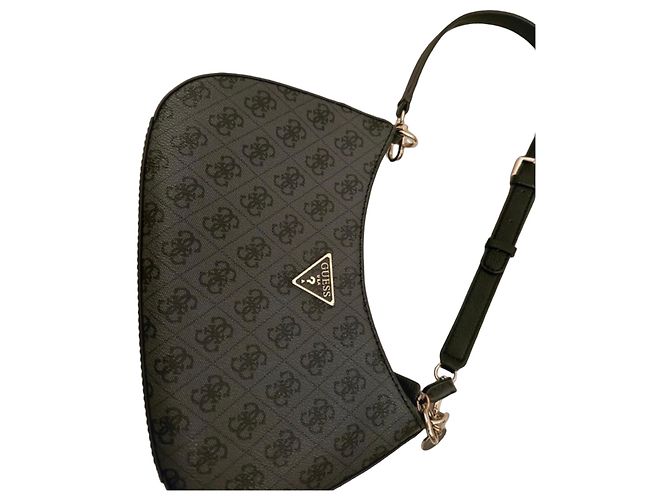 Borsa a spalla Guess monogram nera Nero