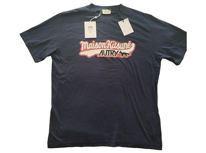 Kitsune T-shirt Maison Kitsuné x Autry Blu Navy