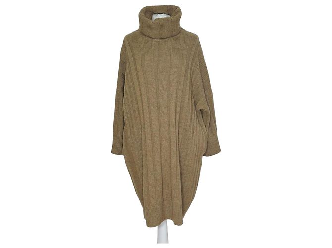 Hermès Kaschmir Kleid Kamel 