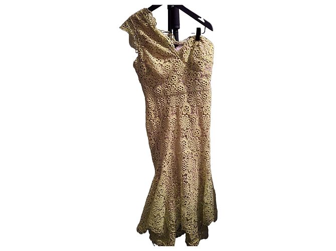 Vestido de ganchillo Karen Millen Verde Limón Verde claro