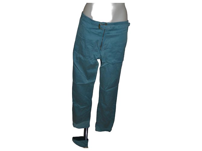 Golden Goose Deluxe Brand Pantalones chino Golden Goose de algodón azul verde