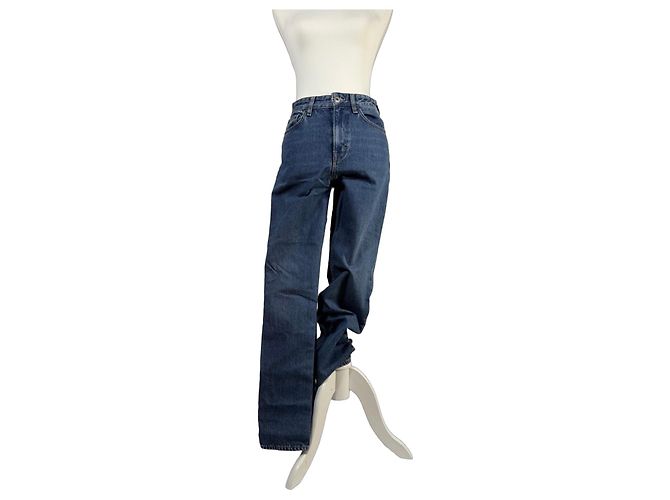 Cos Hochtaillierte, gerade Jeans in Blau