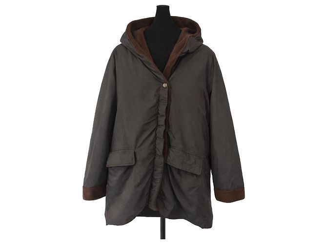 Cappotto marrone Max Mara con cappuccio