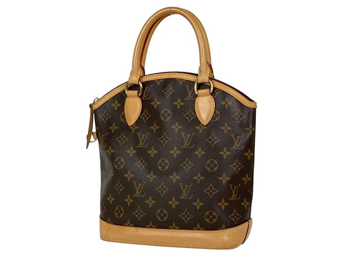 Bolsa Tote Lockit da Louis Vuitton Marrom Monograma