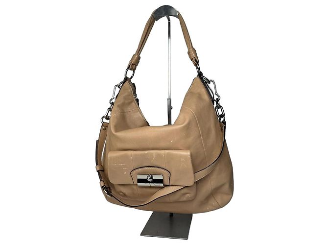 Vintage Coach 2Way Lederhandtasche Camel Kamel