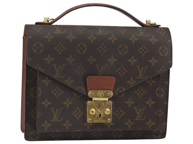 LOUIS VUITTON Sac à main Monceau 28 M51185 LV Auth SW1960