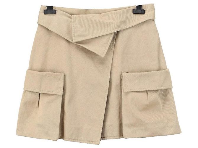 Autre Marque Minifalda MONSE marrón de algodón Castaño