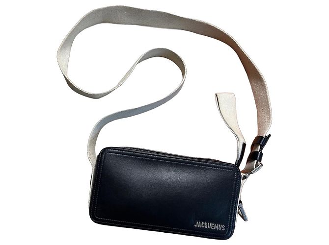 Jacquemus black leather shoulder bag