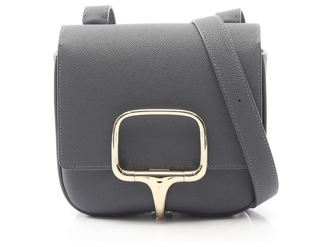 Mini bolsa de ombro Della Cavalleria da Hermès Marrom Cinza