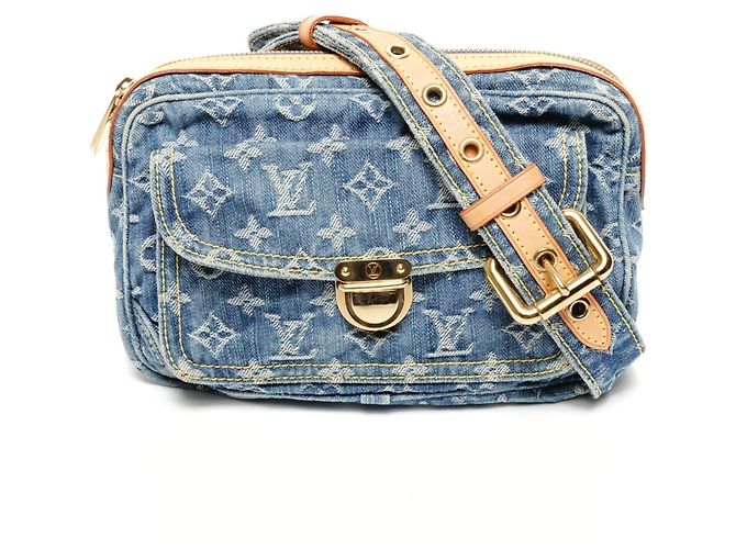 Louis Vuitton Denim Monogram Fanny Pack Blue