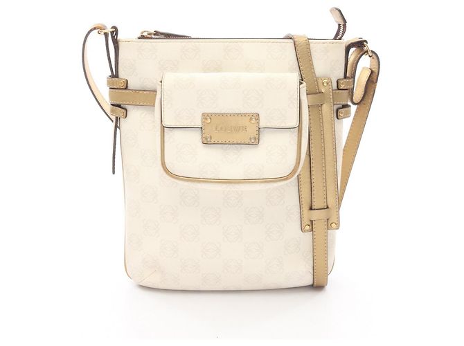 Borsa a Spalla Loewe Repeat Anagram Bianco