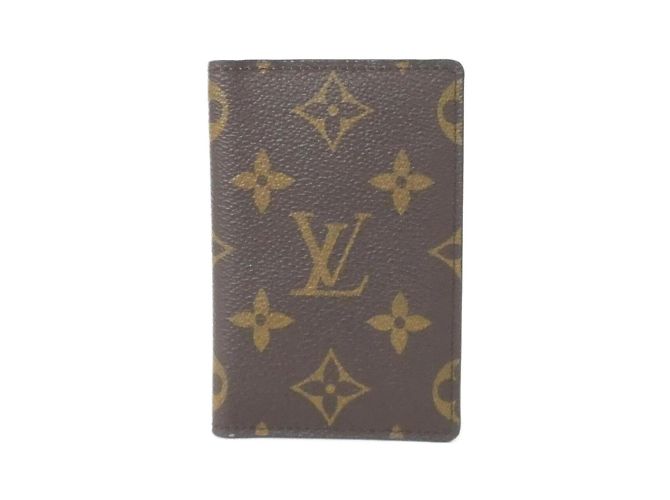 Organizer Louis Vuitton Monogram Card Case Brown Patent leather