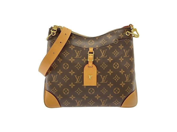 Louis Vuitton Monogram Odeon MM Shoulder Bag Brown