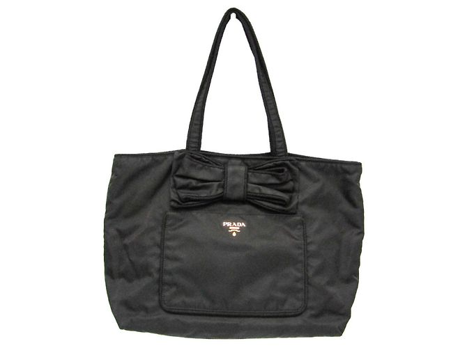 Tote en Ruban TESSUTO Prada en Noir
