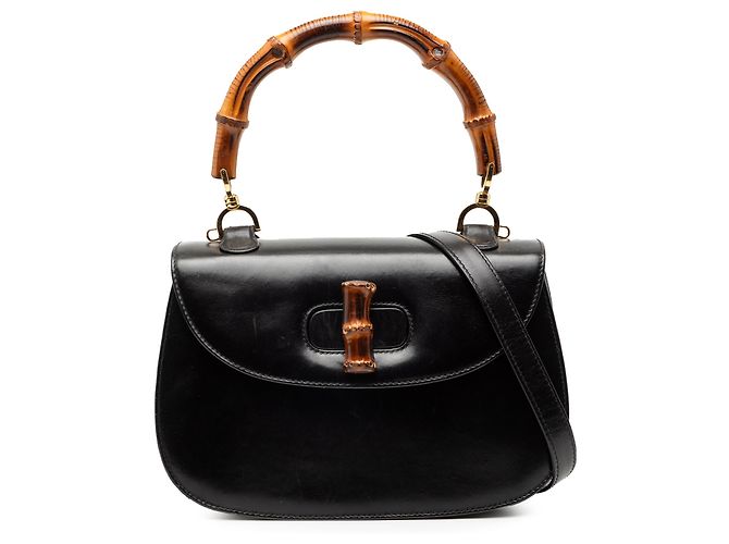 Gucci Nero Pelle di Vitello Bamboo Notte