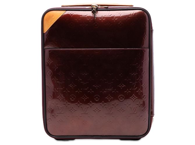 Louis Vuitton Rotes Monogramm Vernis Pegase 45 Bordeaux