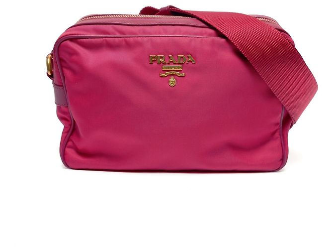 Sac à bandoulière en nylon Prada en rose