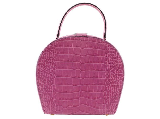 Céline Bolsa de mão em couro estampado rosa Celine