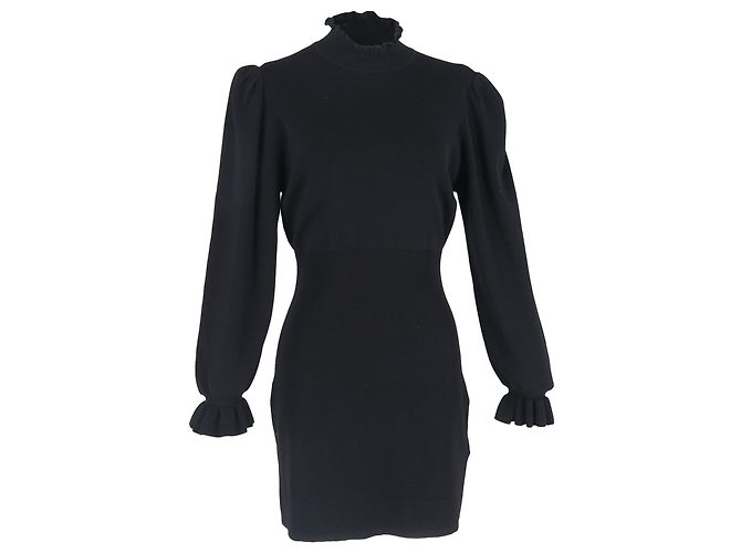 Abito Mini Sancie in Lyocell Nero di Ba&sh