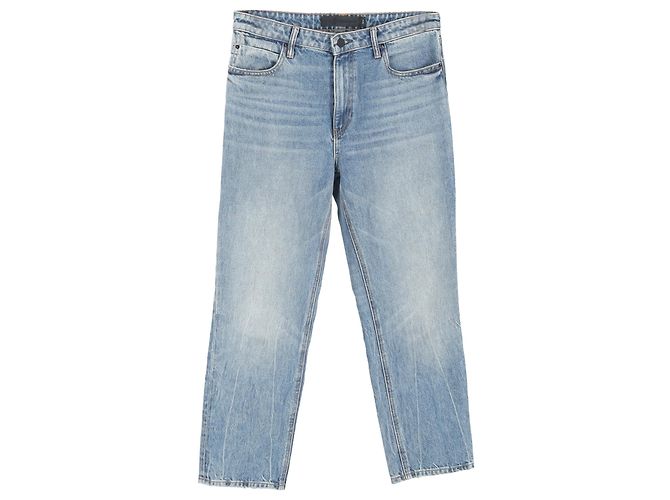 Jeans de tiro medio en algodón azul Alexander Wang Azul claro