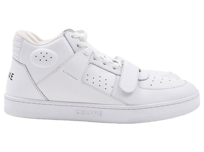 Céline Celine High Top CT. 02 Mid Sneakers in White Leather  Cream