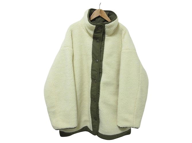 Autre Marque Abrigo acolchado reversible de cuello alto FREAK'S STORE Verde Crudo Caqui